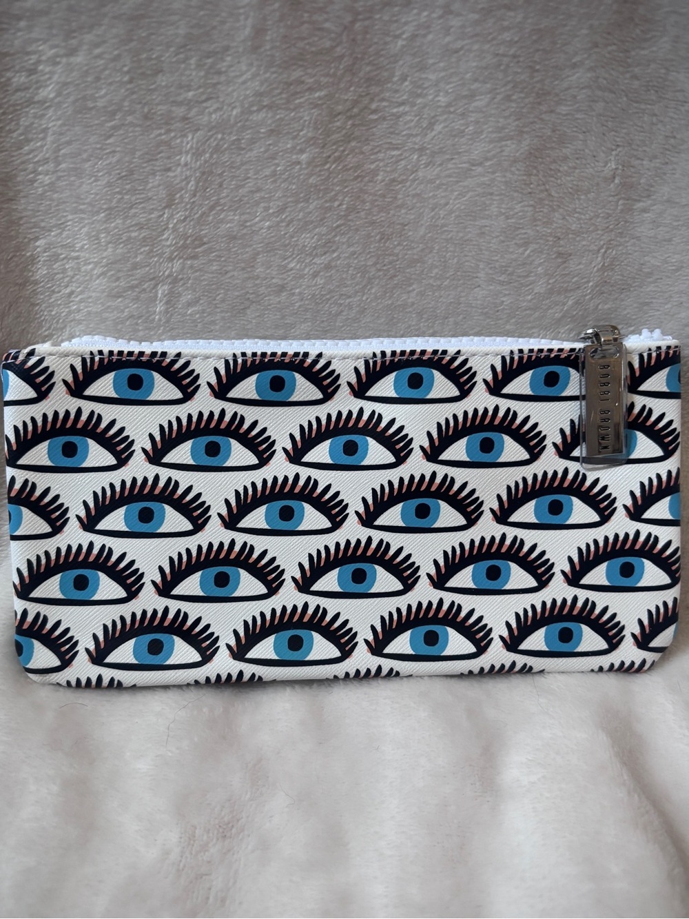 Bobbi Brown Evil Eye Print Cosmetic Bag Makeup Pouch NWOT Travel Beauty Bag